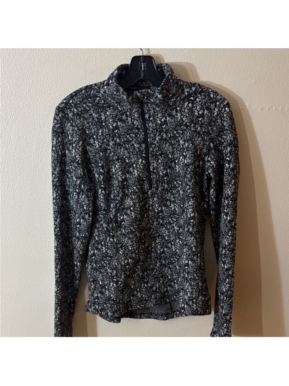 Spyder Black and White Marled Half-Zip Women's Top
